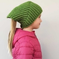 crochet kerchief bandana on a model girl