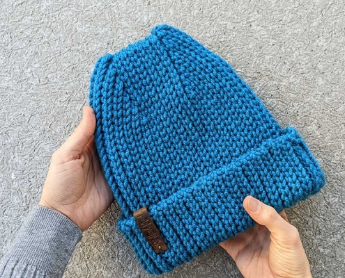 men's hat with double brim crochet pattern