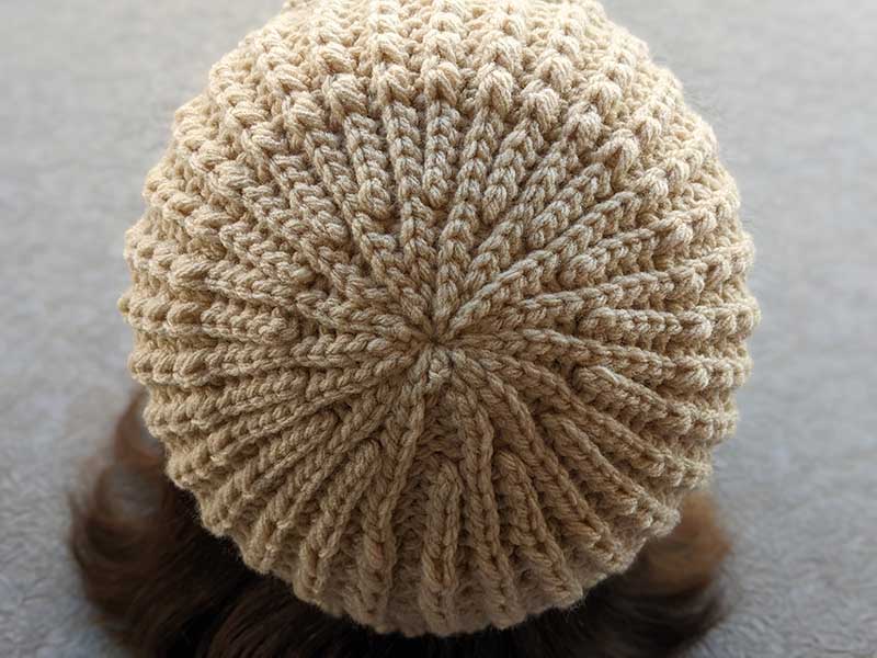 crown's look of a crochet flat unisex hat