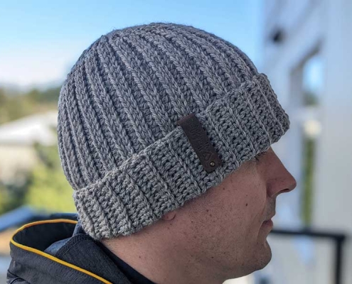 crochet nordic trail men's hat pattern