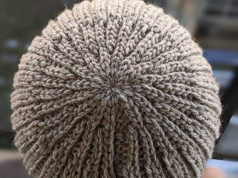 crown's look of a crochet nordic trail men's hat