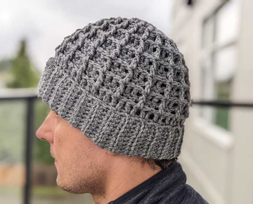 waffle men's hat crochet pattern