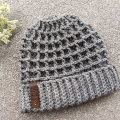 crochet waffle men's hat on a flat surface