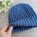 crochet nomad blue beanie for men