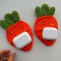 crochet carrot pockets for airpods