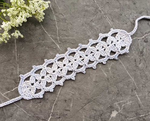 crochet lace headband pattern