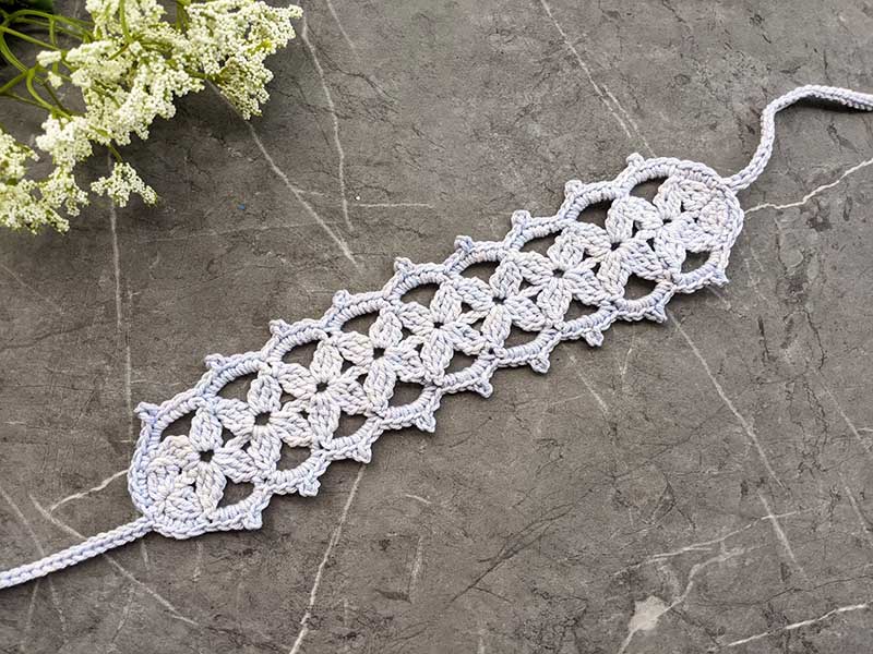 crochet lace headband pattern