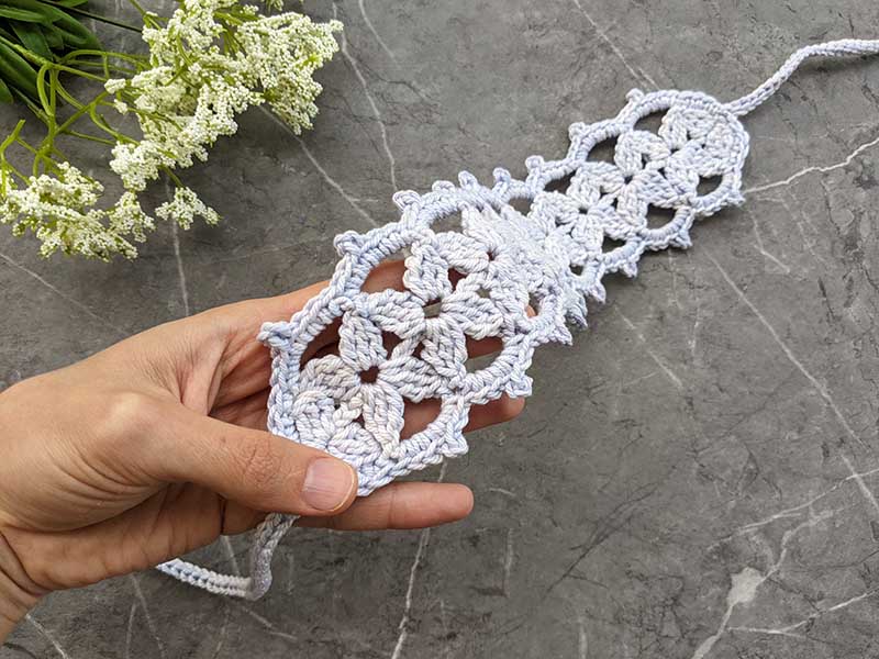 crochet lace summer headband