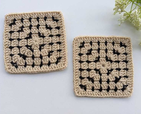crochet pillow granny square pattern