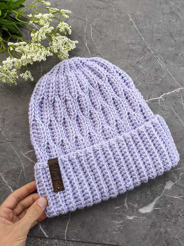crochet ripple hat for women