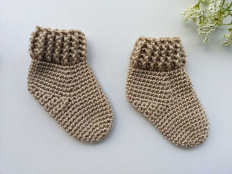 crochet newborn baby size socks