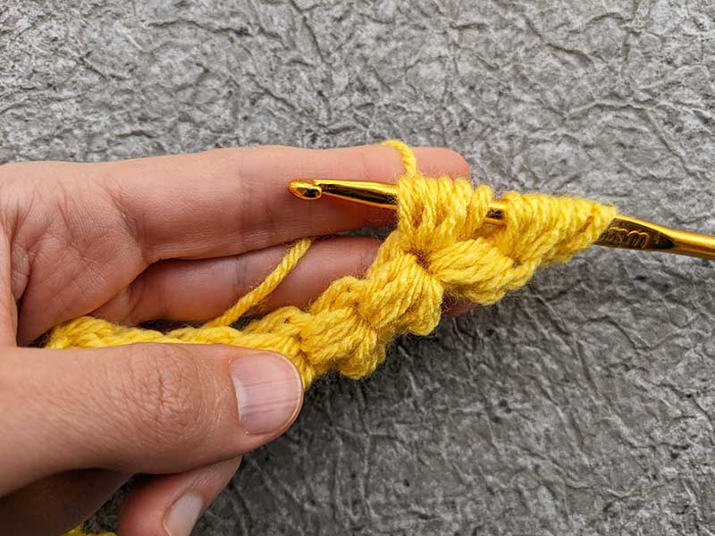 crochet jasmine stitch - step 21