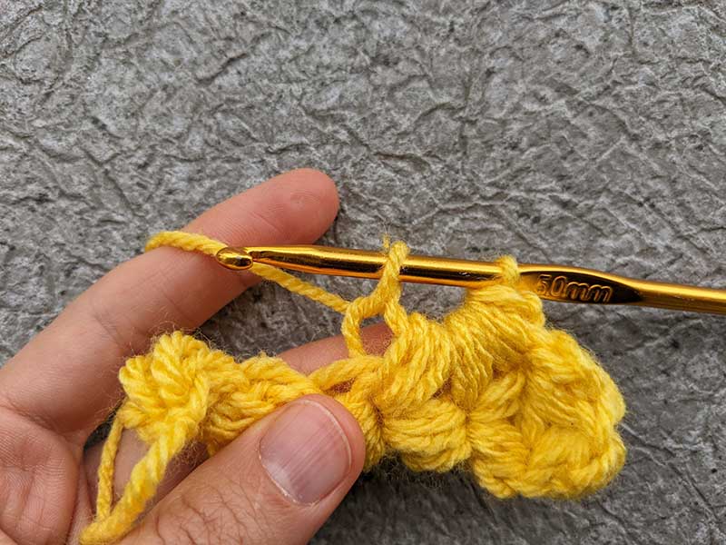 crochet jasmine stitch - step 26
