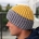 crochet pattern of a two-color hat for men