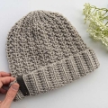 crochet modern textured men's hat