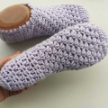 crochet soft house slippers - bottom side view