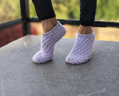 crochet soft house slippers pattern