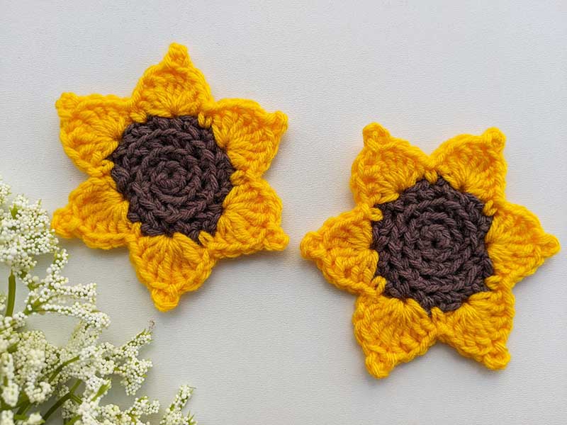 crochet sunflower head pattern