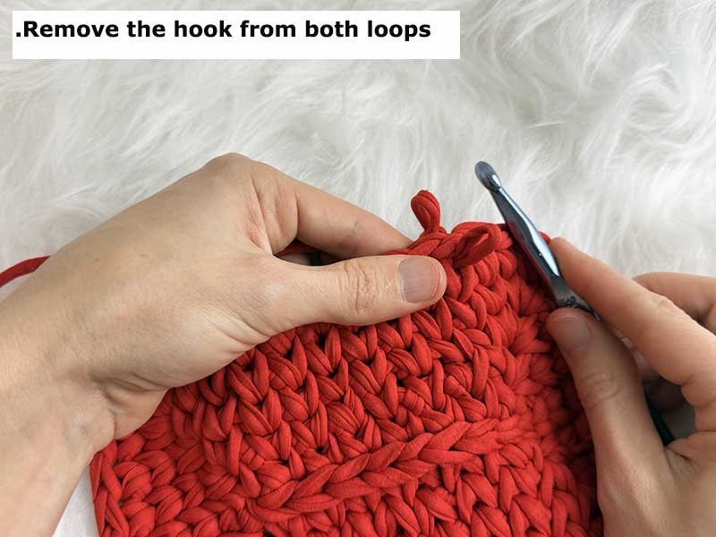 crochet basket - round 2 - step 3