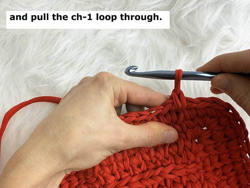 crochet basket - round 2 - step 6