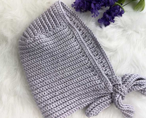 crochet hood style bonnet pattern