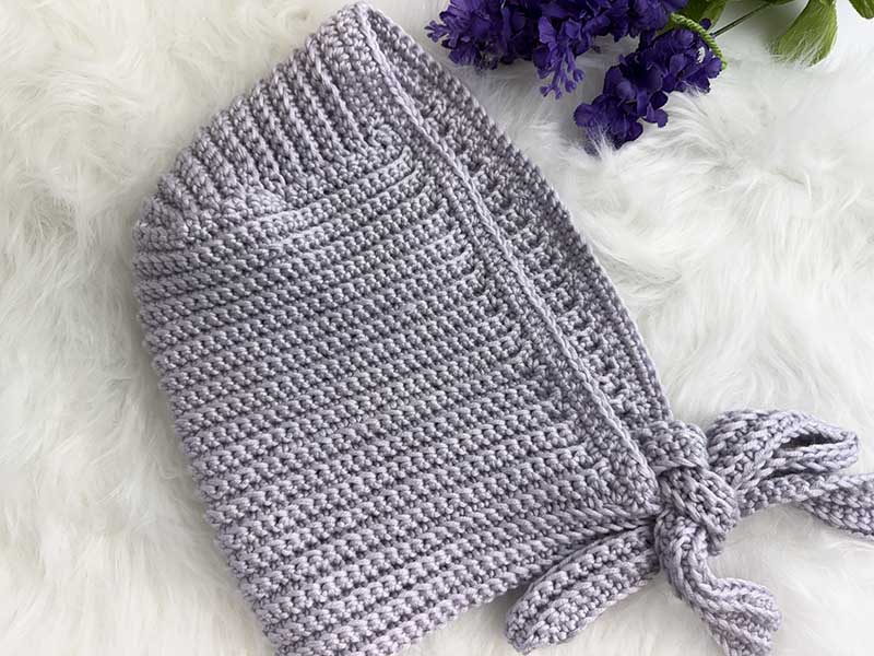 crochet hood style bonnet pattern