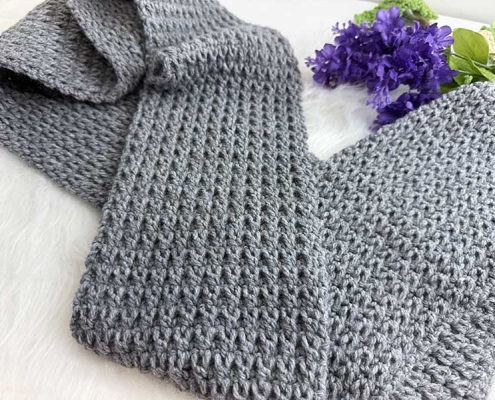 crochet men's one row scarf pattern