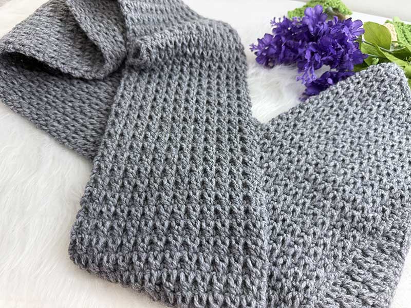crochet men's one row scarf pattern