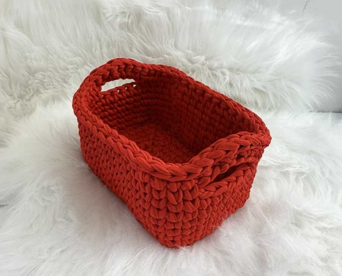 crochet rectangular basket pattern
