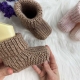 crochet ribbed baby booties pattern