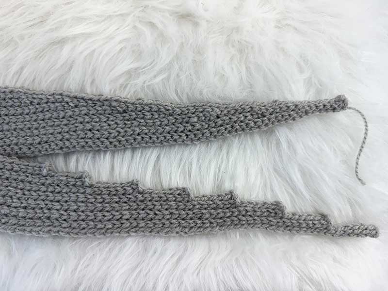 Crochet Sophie scarf - before joining row 2