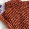 crochet warm turtleneck dickey - close-up view