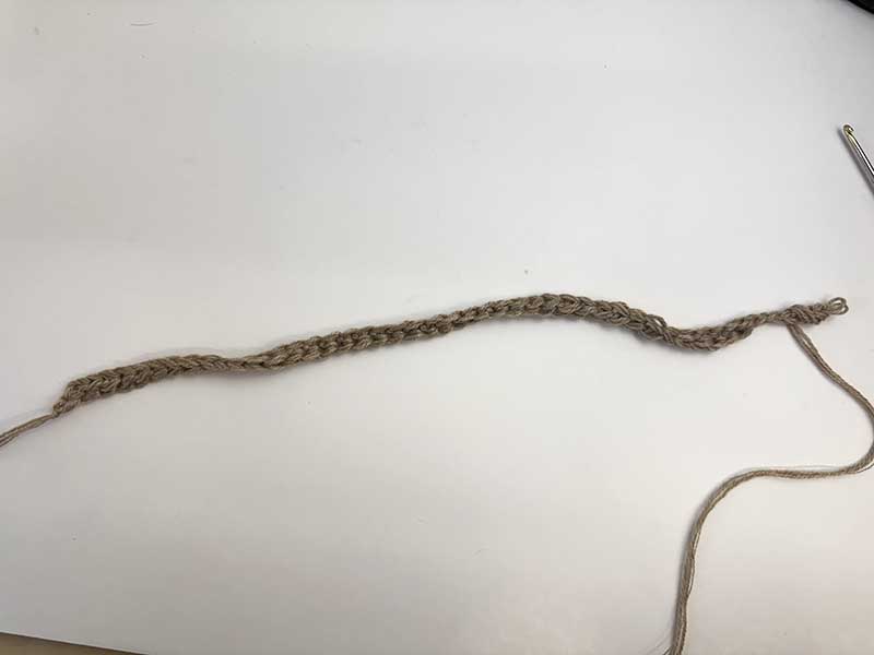 crochet french beret - full section - step 1