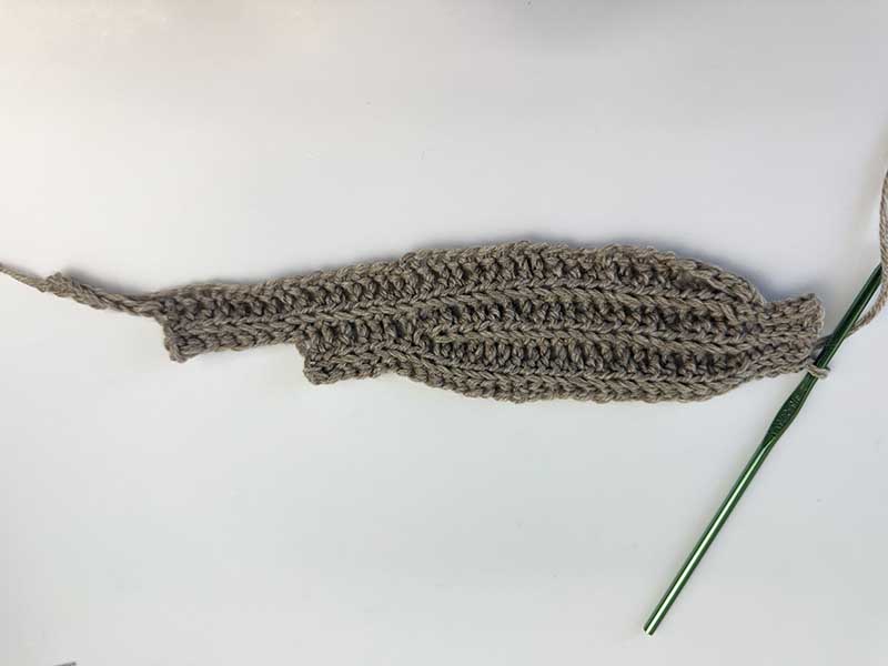 crochet french beret - full section - step 2