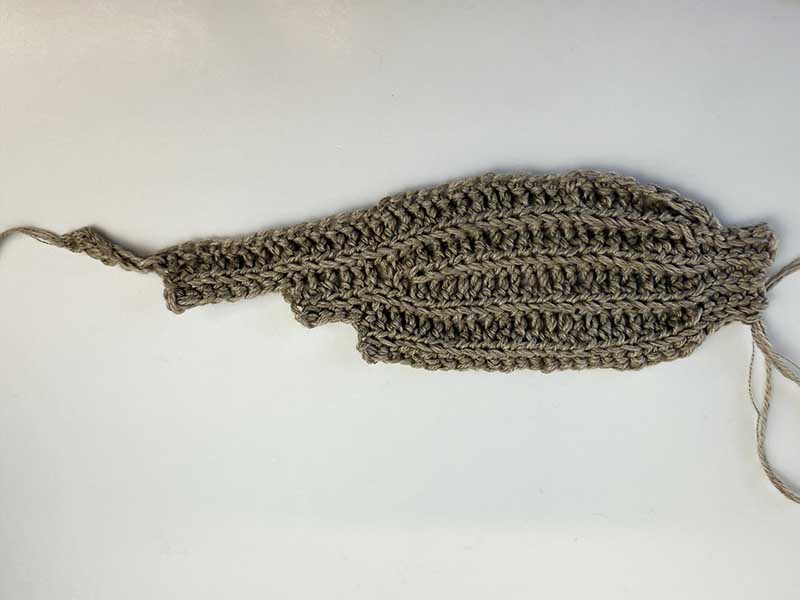 crochet french beret - full section - step 3
