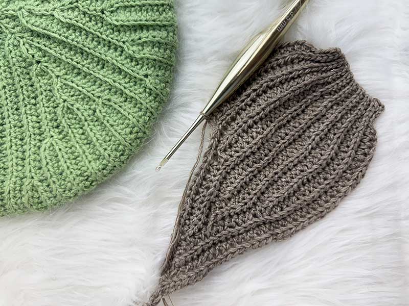 crochet french beret - full section - step 4