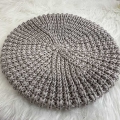 crochet classic beret for women - low-angle view