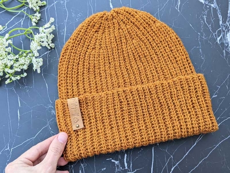 crochet casual unisex beanie pattern