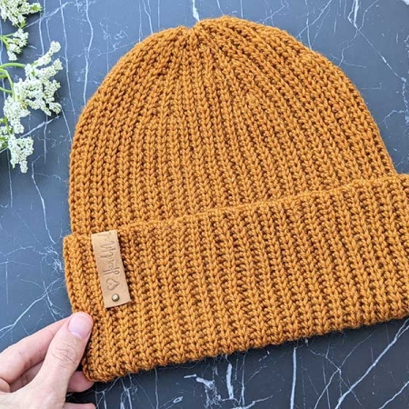 crochet casual unisex beanie pattern