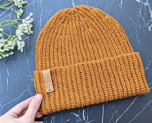 crochet casual unisex beanie pattern