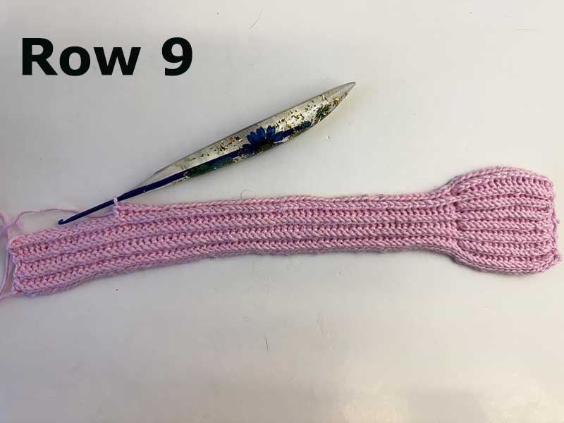 Crochet skirt for girls - row 9