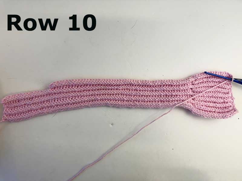 Crochet skirt for girls - row 10