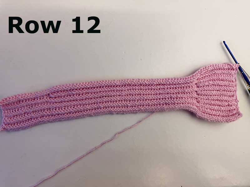 Crochet skirt for girls - row 12