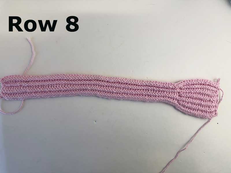 Crochet skirt for girls - row 8
