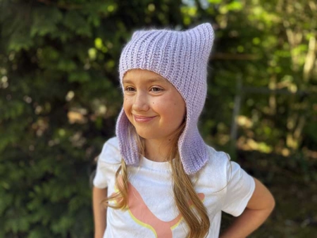 crochet kitty hat with earflaps pattern
